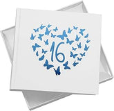 16th Birthday White Photo Album Gift With Butterflies 50 x 6x4 Photos Pack of 5 Wholesale Trade